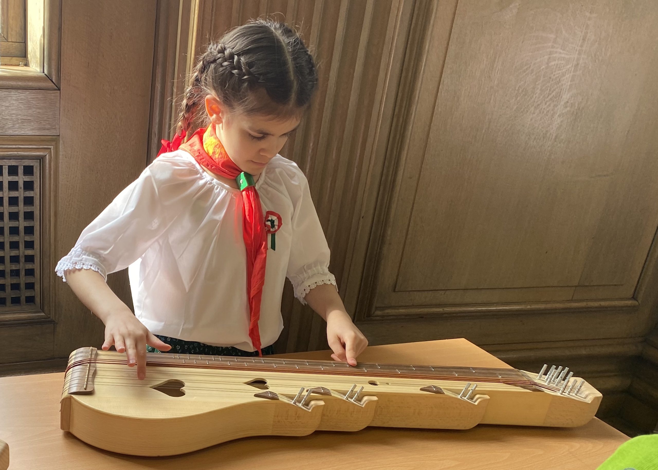 Little girl with a zither at Gobefest